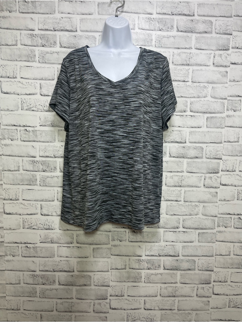 Spaulding Speed Dri Marble Athletic Plus Size Top 2X